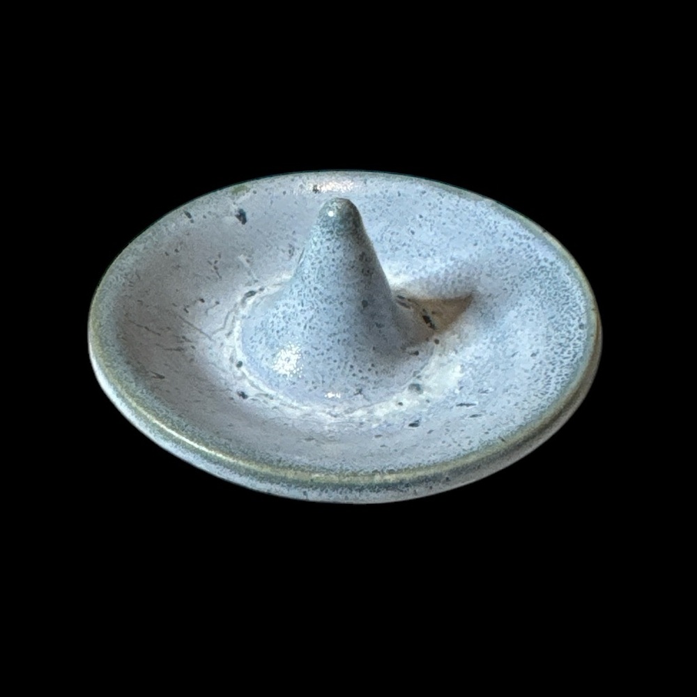 Hand Thrown Pottery Ring Holder. Approximately 4” wide. (G)-1